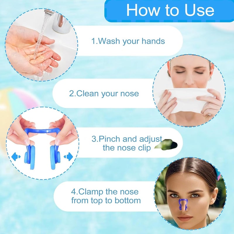 KYLELOVE Swimming Nose Clip,Silicone Waterproof Pool Nose Plugs for Swimming and Diving Multi Color Swim Nose Clip for Kids(Age 7+) Adults with Storage Box 10 Packs - Image 4